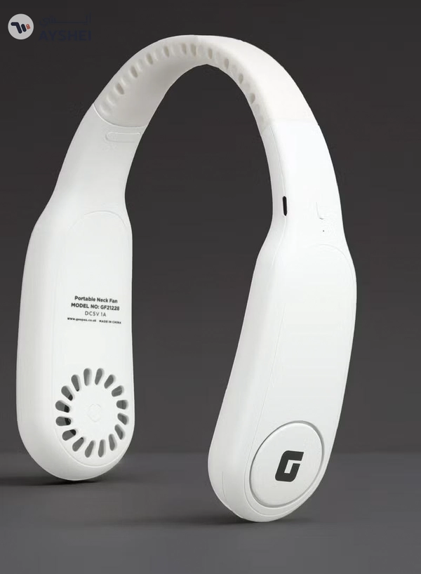 GEEPAS Portable Neck Fan- GF21228/ 6 Hours Long Working Time, 3 Speed Levels/ Lightweight, Rechargeable for Indoor and Outdoor Use/ Silent, Safe and Secure GF21228 white