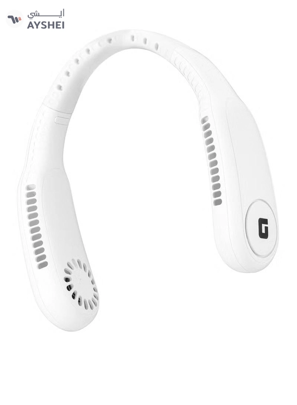 GEEPAS Portable Neck Fan- GF21228/ 6 Hours Long Working Time, 3 Speed Levels/ Lightweight, Rechargeable for Indoor and Outdoor Use/ Silent, Safe and Secure GF21228 white