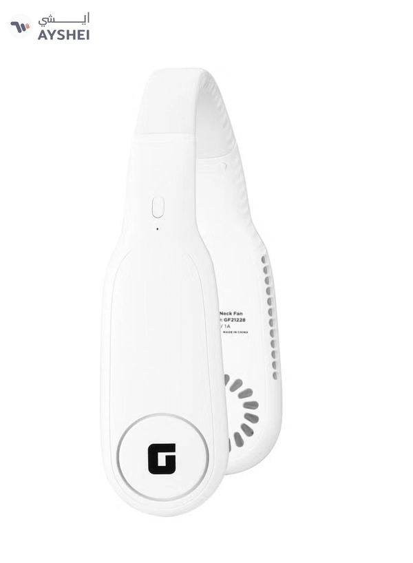 GEEPAS Portable Neck Fan- GF21228/ 6 Hours Long Working Time, 3 Speed Levels/ Lightweight, Rechargeable for Indoor and Outdoor Use/ Silent, Safe and Secure GF21228 white