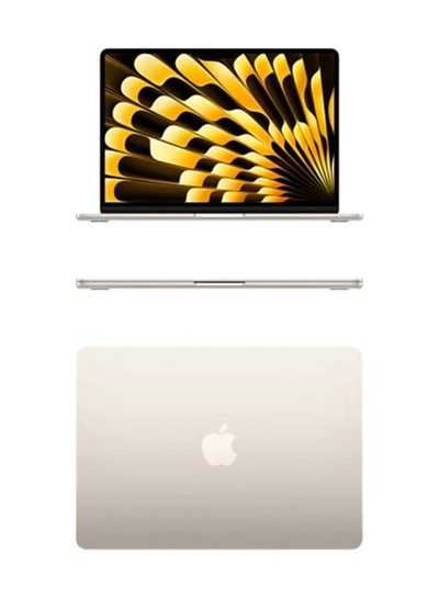 Apple New 2025 MacBook Air MW103 13-Inch Display, Apple M4 Chip 10-Core CPU 10-Core GPU Processor/16GB RAM/512GB SSD/macOS English/Arabic Starlight-2