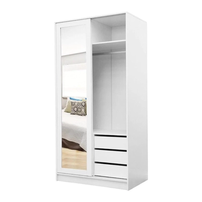 Sliding Door Wardrobe, 2 Door (100 cms), Custom Made-0