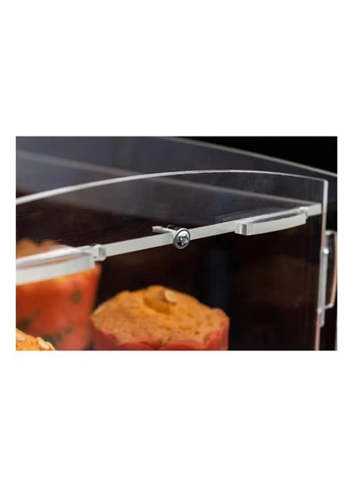 Eworld 4-Tier Clear Acrylic Display Cabinet with Detachable Flip Lid Design -3