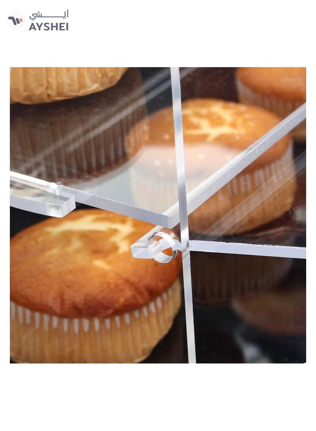 Eworld 4-Tier Clear Acrylic Display Cabinet with Detachable Flip Lid Design -2-2