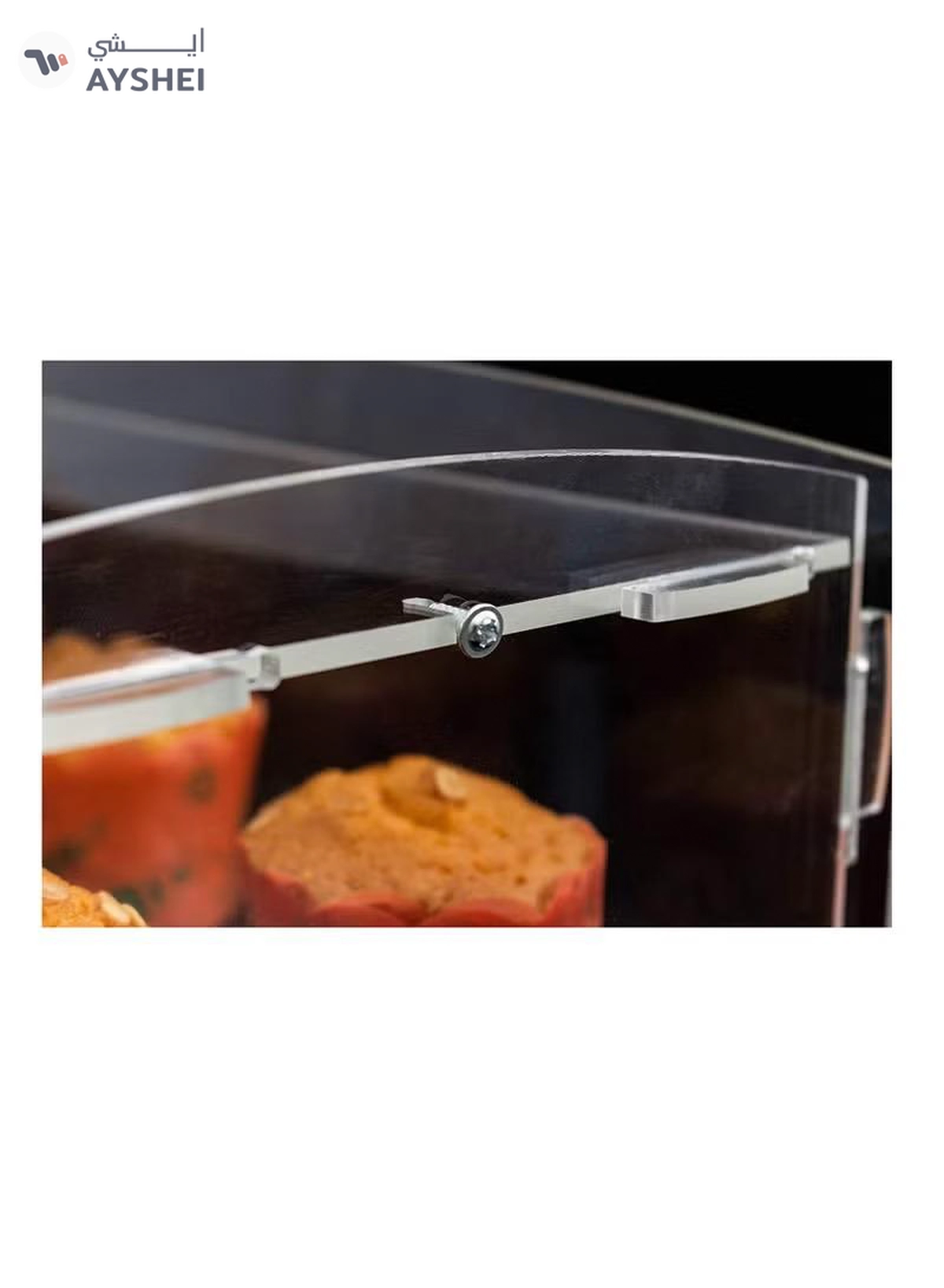 Eworld 4-Tier Clear Acrylic Display Cabinet with Detachable Flip Lid Design -3-3