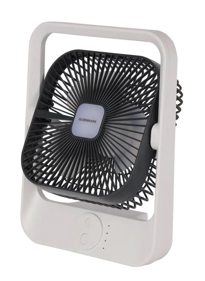  Olsenmark 8" Rechargeable Table Fan, Working Time up to 9 Hours, 3 Speed Controls, High Performance Battery for High Speed -0