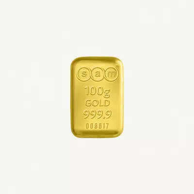 SAM 100gm Gold Casted Bar-0