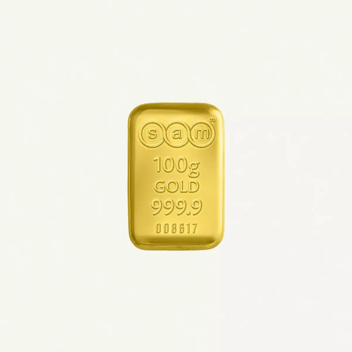 SAM 100gm Gold Casted Bar