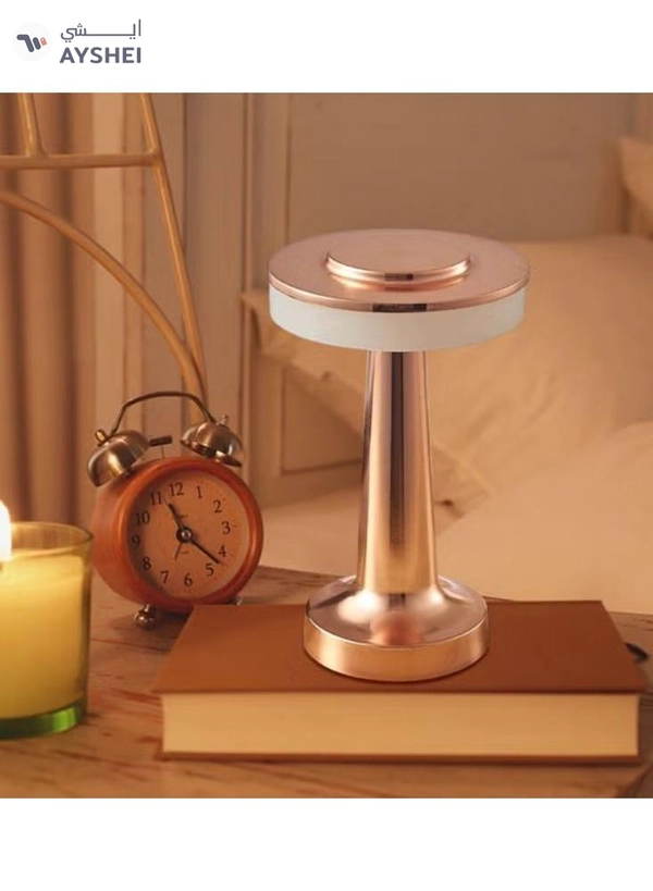 Yuwell Portable Led Table Lamp With 3 Light Color Modes With Touch Sensor 3-Levels Brightness Desk Lamp For Room Party And Restaurant Decor Desk Lamp Bronze