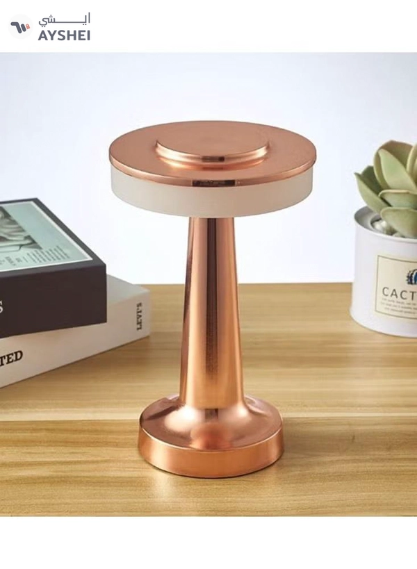 Yuwell Portable Led Table Lamp With 3 Light Color Modes With Touch Sensor 3-Levels Brightness Desk Lamp For Room Party And Restaurant Decor Desk Lamp Bronze