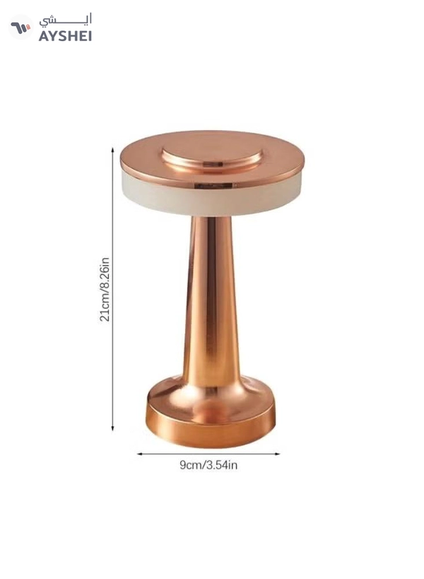 Yuwell Portable Led Table Lamp With 3 Light Color Modes With Touch Sensor 3-Levels Brightness Desk Lamp For Room Party And Restaurant Decor Desk Lamp Bronze