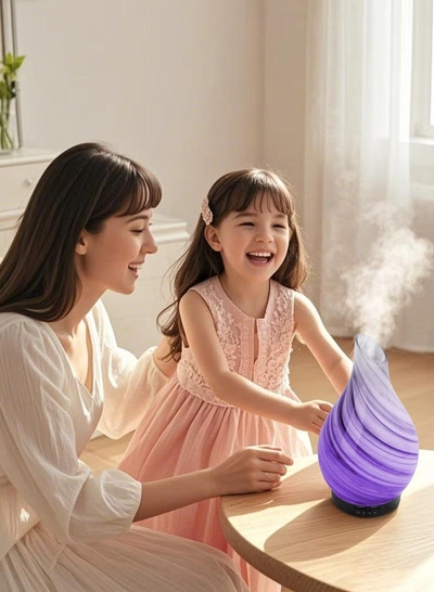 HomarKet Essential Oil Diffuser 120ml Ultrasonic Aromatherapy Diffuser with Handmade Glass BPA Free Waterless Auto-Off, 4 Timer Setting 7 Colors Changed LED for Home Yoga Office-1