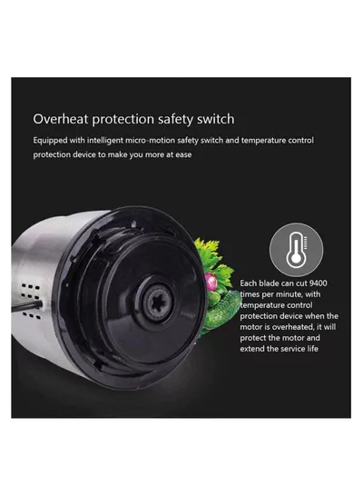 Electric Food Processor and Blender, Stainless Steel Blending Chopper for Meat Vegetable and Fruits 6L-2
