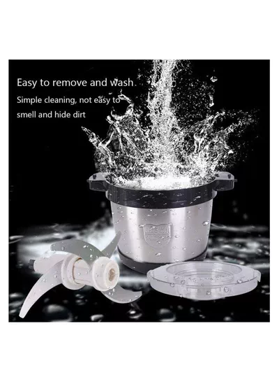 Electric Food Processor and Blender, Stainless Steel Blending Chopper for Meat Vegetable and Fruits 6L-4