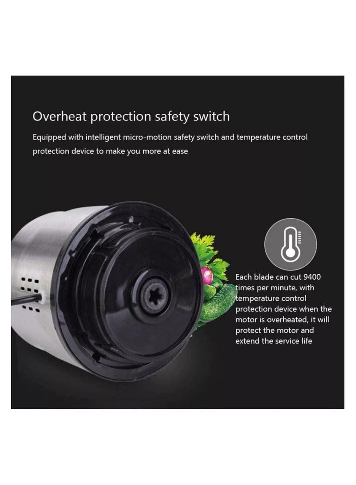Electric Food Processor and Blender, Stainless Steel Blending Chopper for Meat Vegetable and Fruits 6L-2-2
