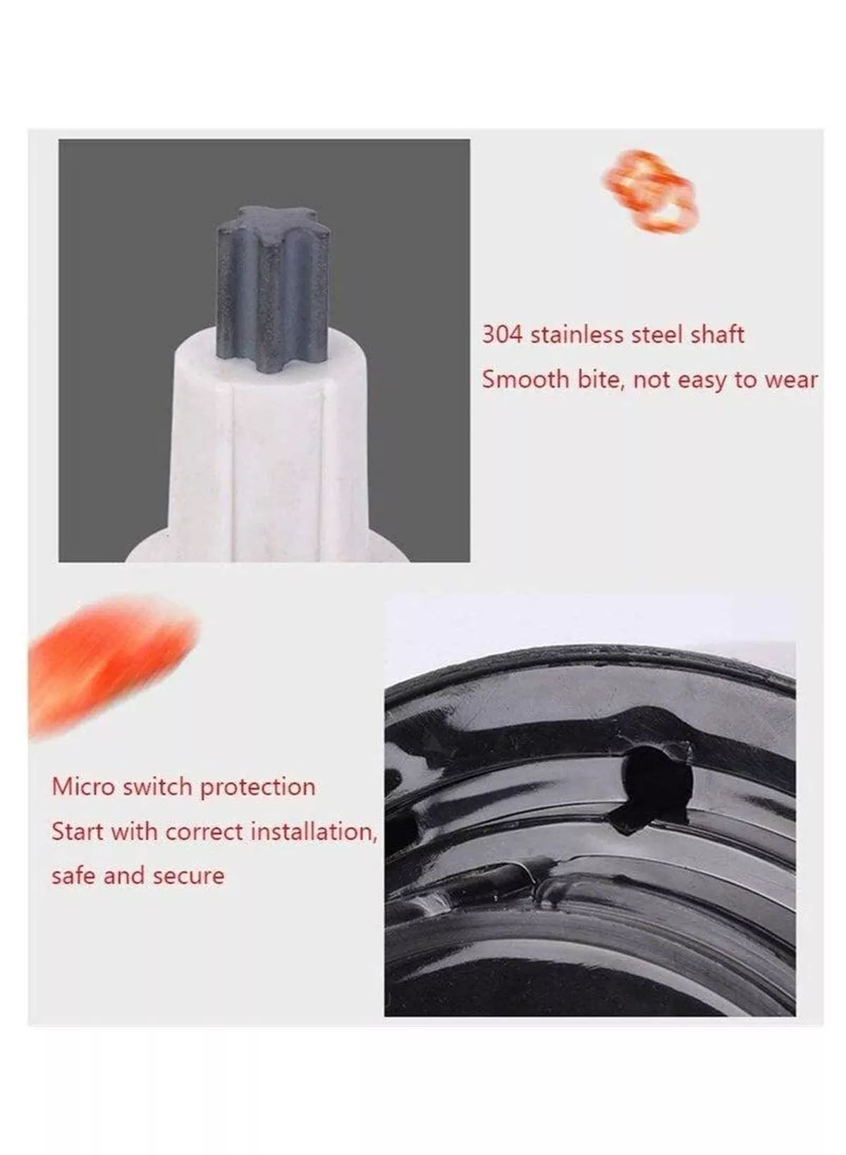 Electric Food Processor and Blender, Stainless Steel Blending Chopper for Meat Vegetable and Fruits 6L-3-3
