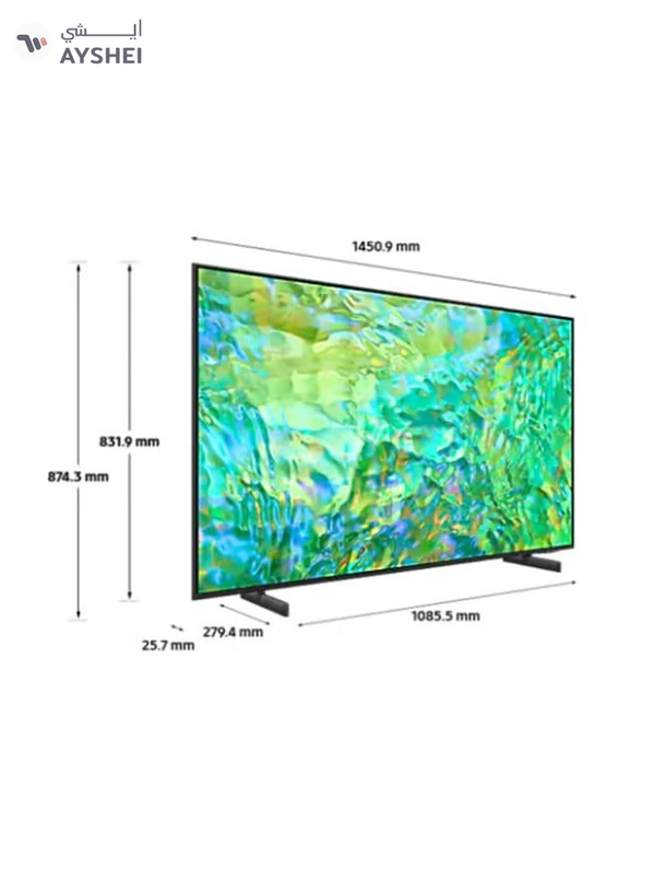 Samsung 55-Inch 4K UHD Smart LED TV with Built-In Receiver - 55CU8000 Black