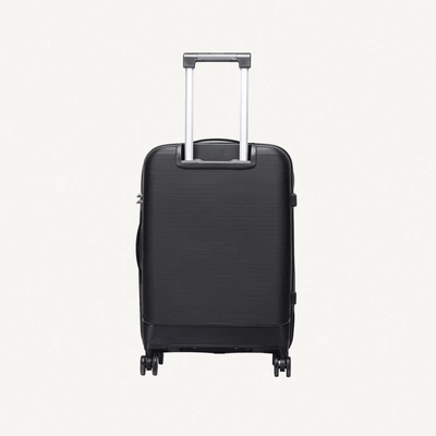 British Traveller 3-Piece Polypropylene Luggage Set | 20”, 24”, 28” Lightweight Suitcases with 360° Spinner Wheels, TSA Lock, Water & Scratch Resistant | Durable Hard Shell Trolley Bags with Telescopic Handle - Black-3