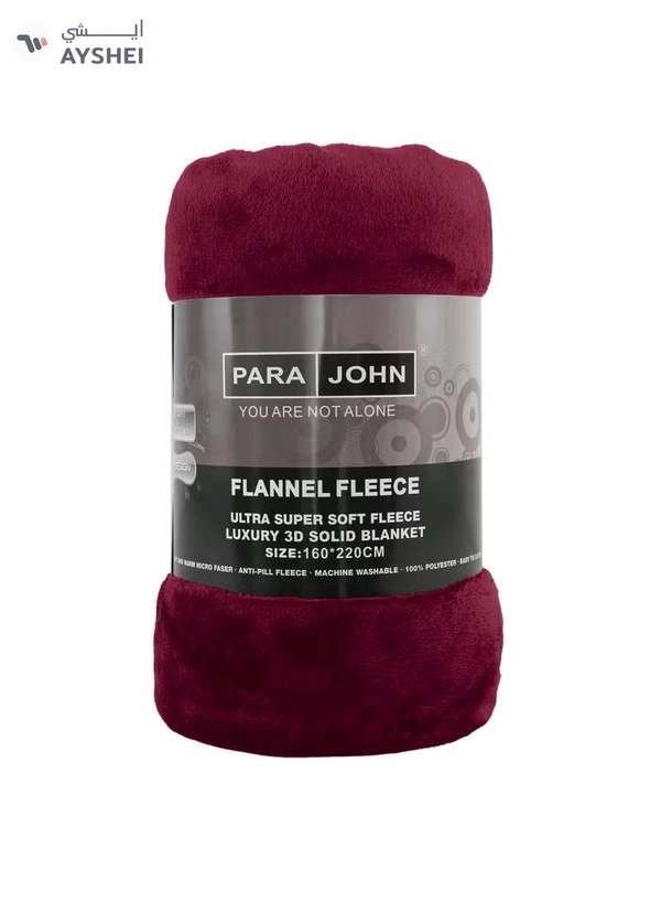 PARAJOHN Flannel Fleece Blanket Double (200x230) For All Season, Fluffy Blanket Warm Bed Throws For Sofa & Bed, Comfortable And Soft Double Flannel Fleece Blanket