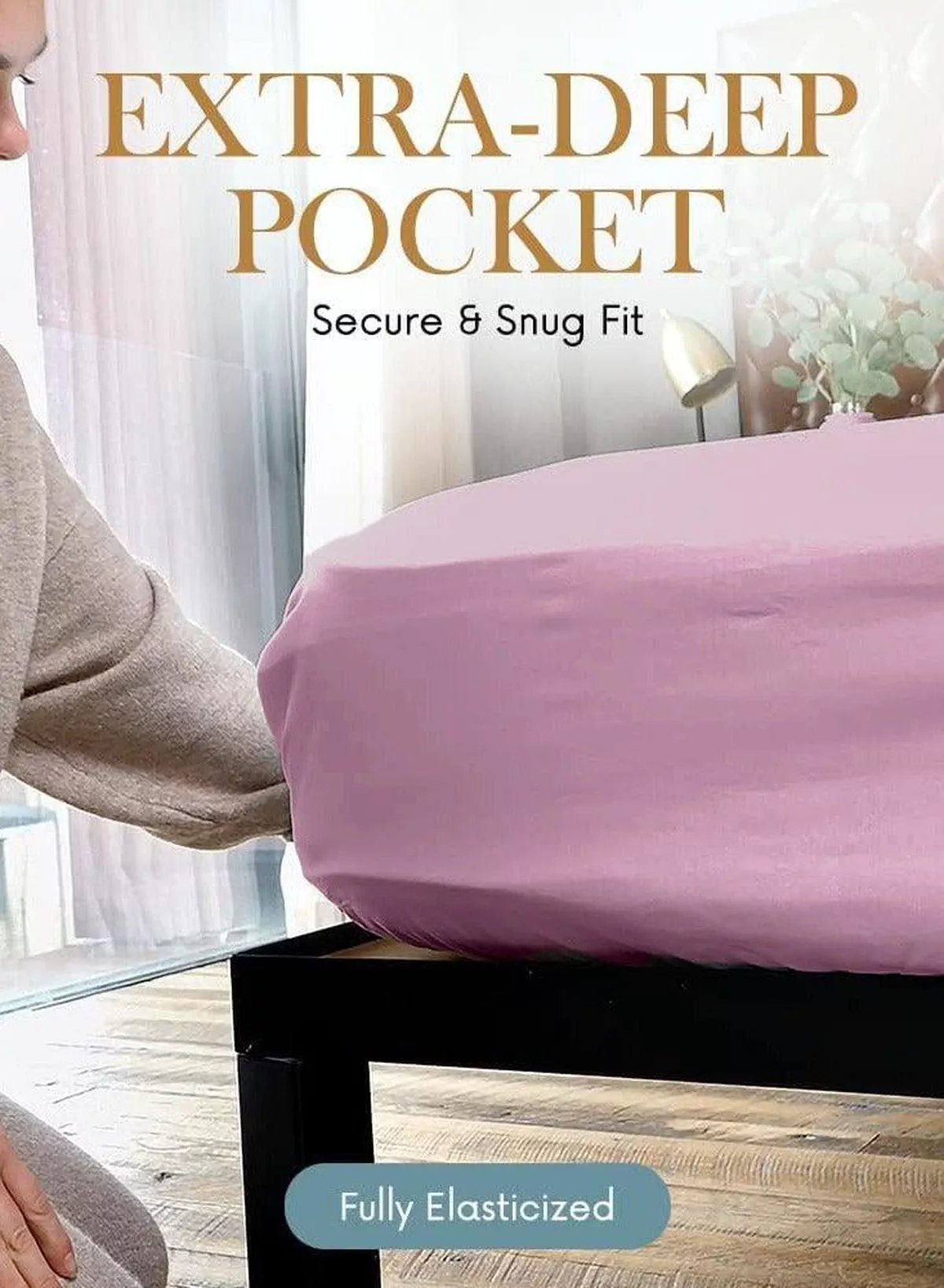 6 Piece Premium King Size Bedding Set, Pink Striped Design and High Quality Microfiber Hotel Luxury Bedsheet, Soft Quilt Cover and Pillowcases-2-2