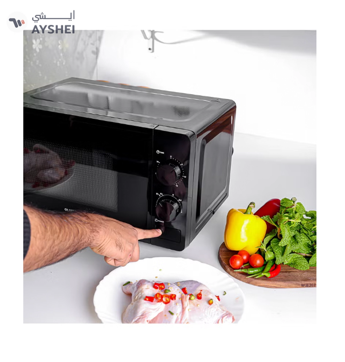 Olsenmark Electric Microwave Oven, 5 Multiple Power Levels-7-7