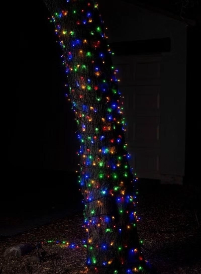 Yuwell 14 Meter 200 LED String Lights Decoration Lights RGB Light 8 Modes Led Light Black Wire For Home Decorations Ramadan Lights Indoor & Outdoor Decoration Ramadan Decoration Light Diwali Lights Curtain Lights With 3-Pin UK Plug-1