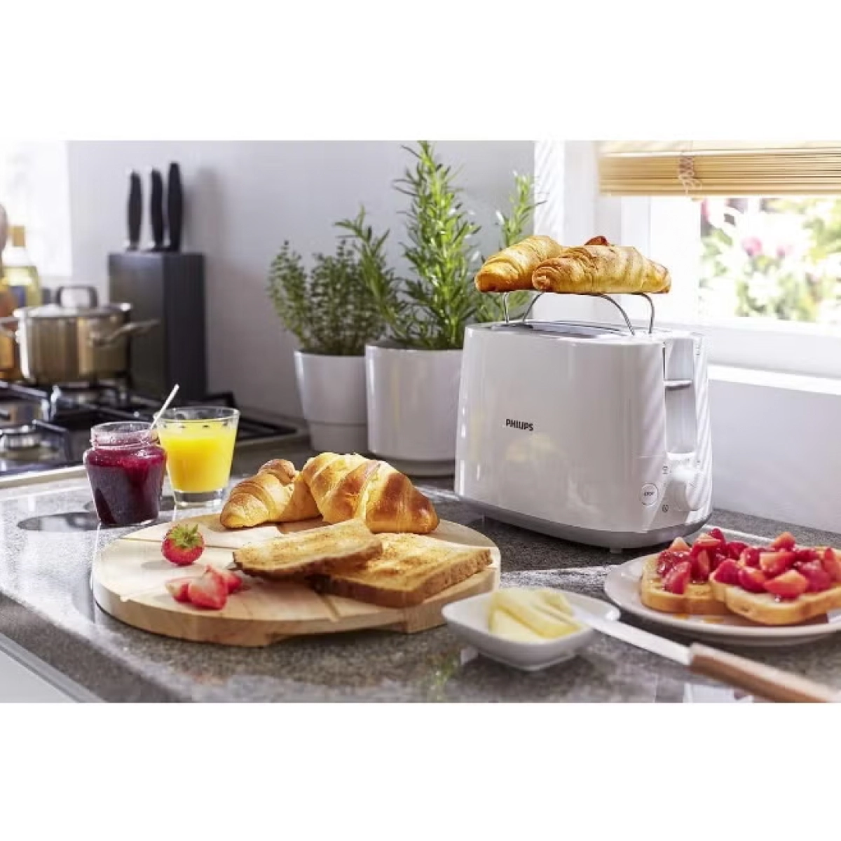 Philips Toaster Daily Collection - Plastic, 2 Slots With Bun Warmer, 8 Settings-4-4