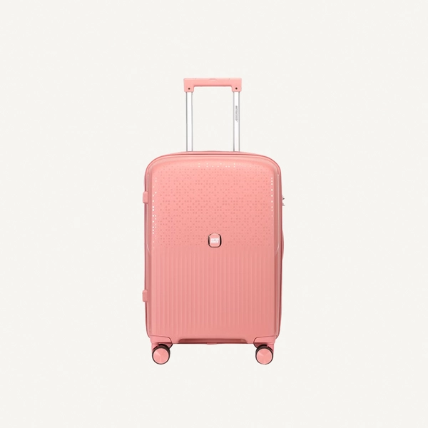 British Tourister 3 Piece Polypropylene Hard Side Spinner Luggage Trolley Set 20/24/28 Inch - Rose Gold