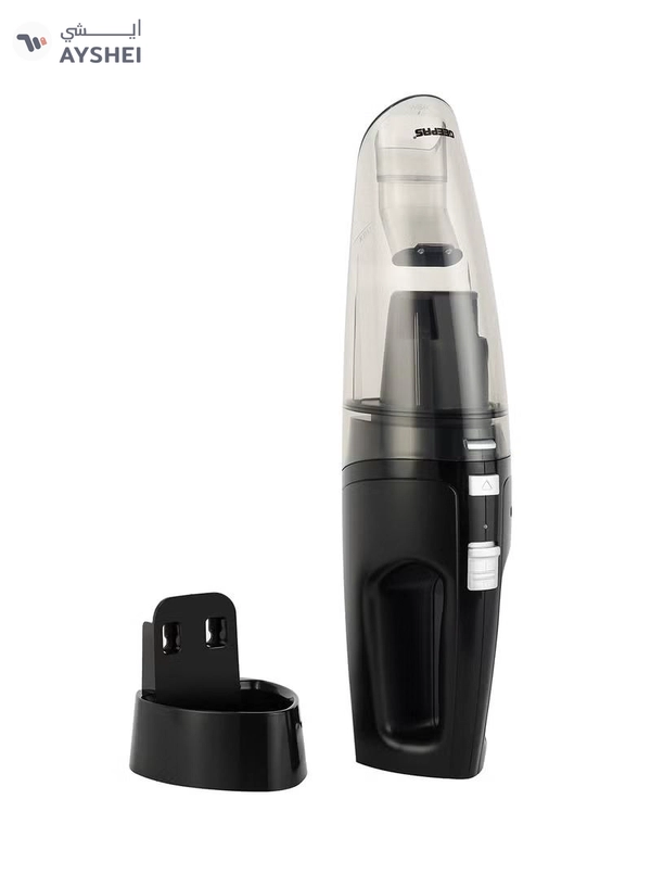 GEEPAS Vacuum Cleaner| Rechargeable And Handheld, Wet & Dry 400 ML Dust Bag Capacity With LED Indicator Light| Lithium Technology Low Noise| Crevice Nozzle, Small Brush And Wall Mount Bracket| HEPA Filter| Home And Office Use 0.4 L 75 W GVC19015UK Black/White