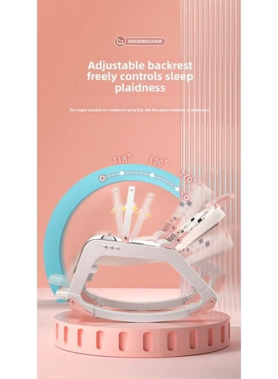 ORiTi Baby Rocking Chair, Soothing Tool For Babies, Can Lie Or Sit-3