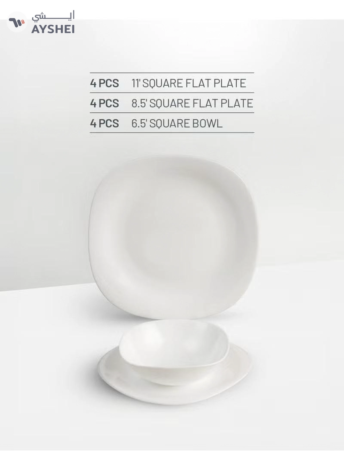 Delcasa 12 Piece Opalware Dinner Set- DC3463-6-6