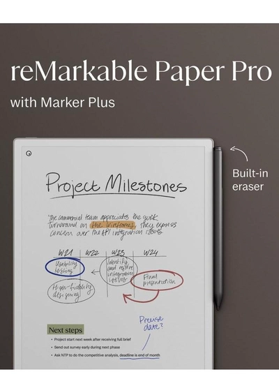Remarkable Paper Pro 11.8-Inch Color Tablet with Marker Plus with Eraser-3