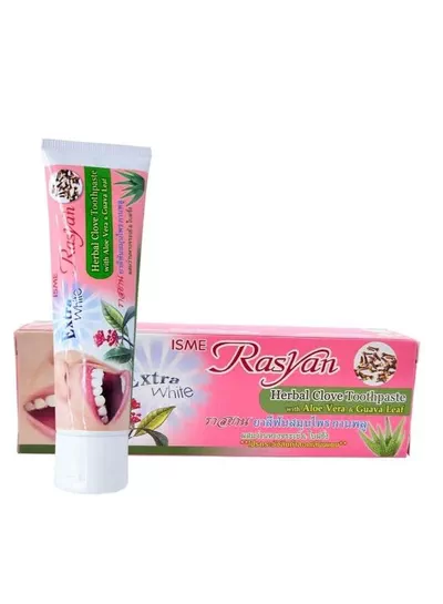 RasYan Extra White Herbal Toothpaste with Clove, Aloe Vera and Guava Leaf – Daily Dental Care Designed to Leave Your Mouth Feeling Fresh, Clean, Refreshed, and Pleasantly Invigorated-6