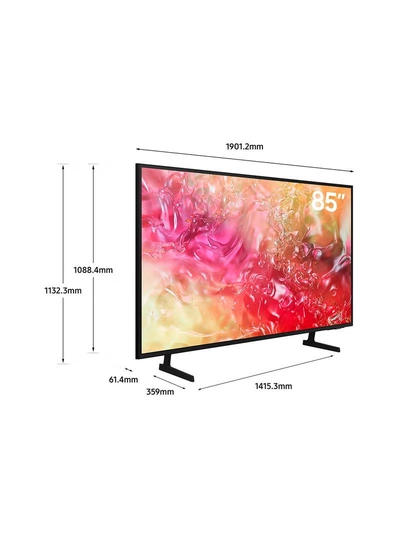 Samsung Smart TV, Big TV, Crystal UHD, DU7000, 85 Inch, 2024, International Version PurColor, 4K Upscaling, Tizen OS, Q-Symphony UA85DU7000 Black-5