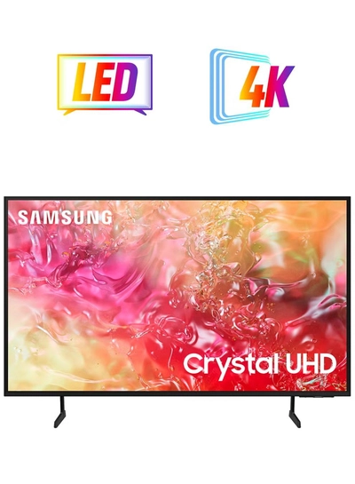 Samsung Smart TV, Big TV, Crystal UHD, DU7000, 85 Inch, 2024, International Version PurColor, 4K Upscaling, Tizen OS, Q-Symphony UA85DU7000 Black-0