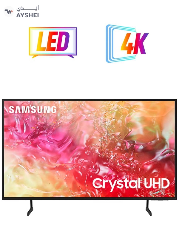 Samsung Smart TV, Big TV, Crystal UHD, DU7000, 85 Inch, 2024, International Version PurColor, 4K Upscaling, Tizen OS, Q-Symphony UA85DU7000 Black