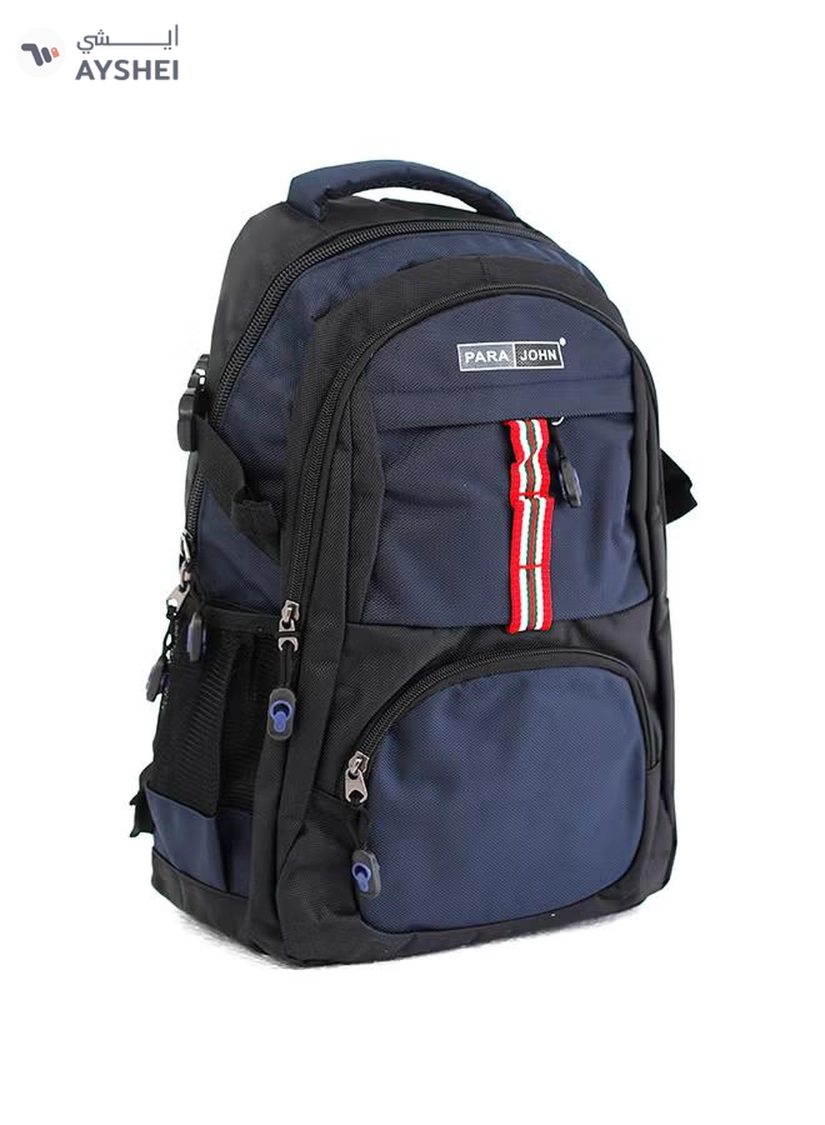 PARAJOHN Nylon Zipper Back Pack Navy-2-2
