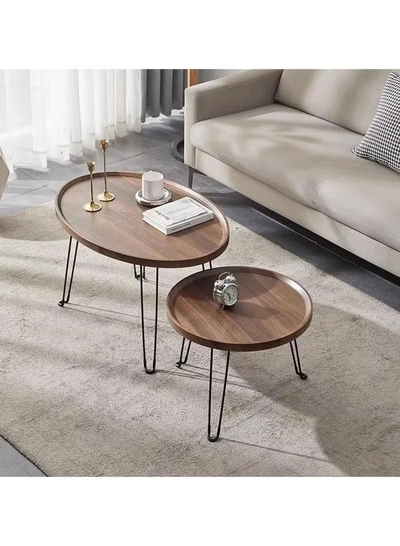 DubaiGallery Furniture Modern Decor Furniture, Sofa Console Cocktail Tables Round End Side Tables Large Nesting Coffee Tables for Living Room Home Office-0