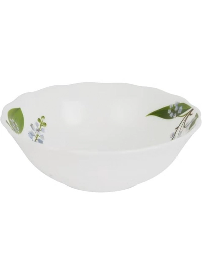 Delcasa DC3303 Botanical Bliss Opalware Dinner Set 12-Pieces, White/Green-5