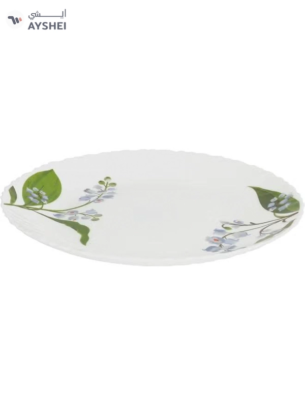 Delcasa DC3303 Botanical Bliss Opalware Dinner Set 12-Pieces, White/Green