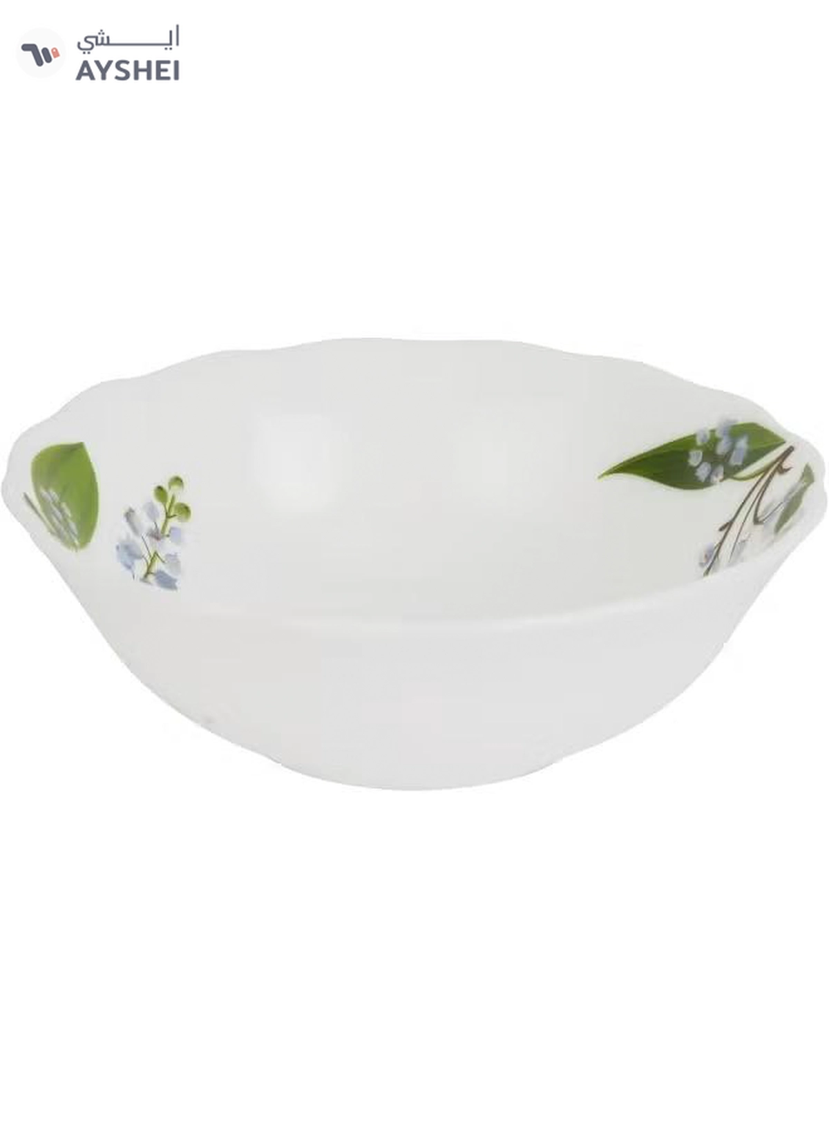 Delcasa DC3303 Botanical Bliss Opalware Dinner Set 12-Pieces, White/Green-5-5