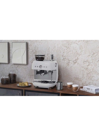 smeg ‘50’s Style’ Coffee Machine with Built in Grinder 0.25 kg 1650 W EGF03WHAU White-2