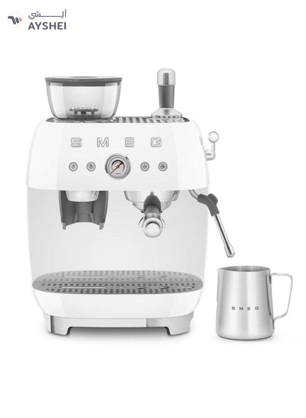 smeg ‘50’s Style’ Coffee Machine with Built in Grinder 0.25 kg 1650 W EGF03WHAU White