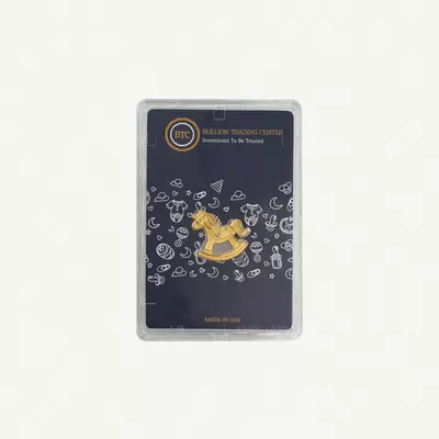 BTC 5 Gram Pure Gold Rocking Horse- Exclusive Gifting and Collectable 24 carat-0