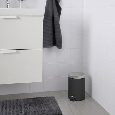 EKOLN Waste bin, dark grey, 3 l-1