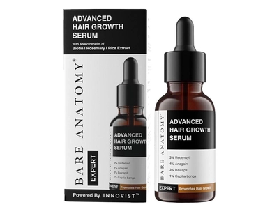 Bare Anatomy Advanced Hair Growth Serum | 3% Redensyl + 4% Anagain + 3% Baicapil + 1% Capilia Longa, Rosemary, Biotin & Rice Extract | Hair growth & Hair fall control serum for Women & Men | 30mL-0