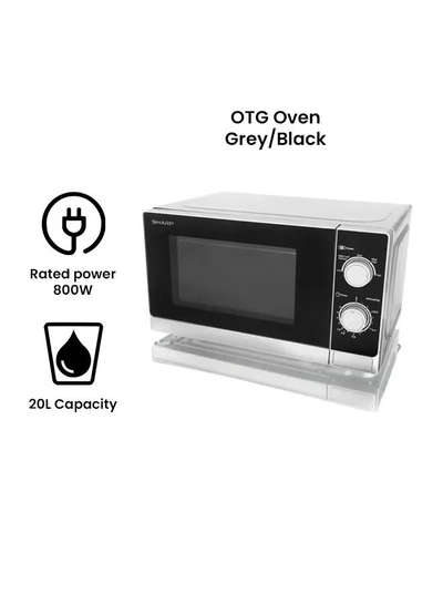 SHARP Microwave Oven 20 L 800 W R20CT Grey/Black-0