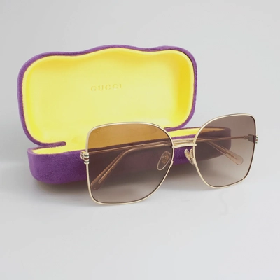 Gucci GG1282SA-003 Sunglass for Women - Gold Brown-3