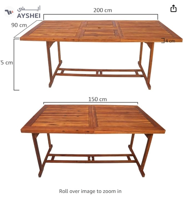 Yatai Decor Solid Acacia 9Pcs Wood Dining Set Outdoor