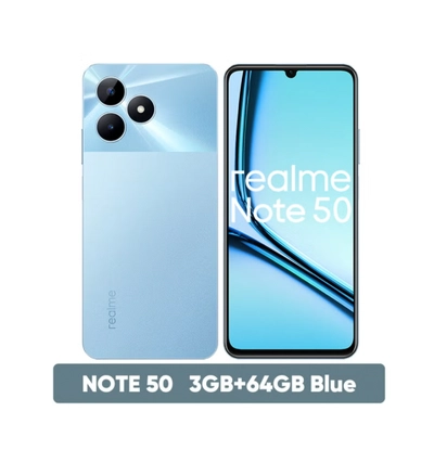Realme Note 50 Dual SIM Sky Blue 3GB RAM 64GB 4G - Middle East Version-0