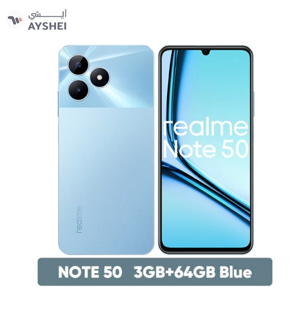 Realme Note 50 Dual SIM Sky Blue 3GB RAM 64GB 4G - Middle East Version